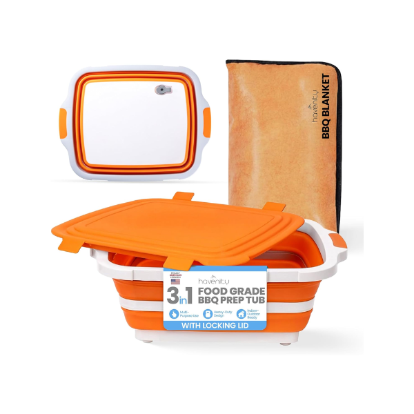 BBQ Prep Tub with Blanket