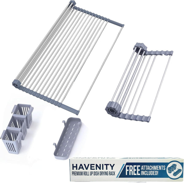 Expandable Roll Up Dish Drying Rack