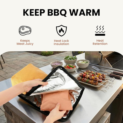 BBQ Blanket for Resting Meat, Reusable Meat Resting Bag for Smoking, BBQ Accessories for Brisket, Beef and Pork. Blanket for Grilling, Gifts for Men Women, BBQ Lovers Gift
