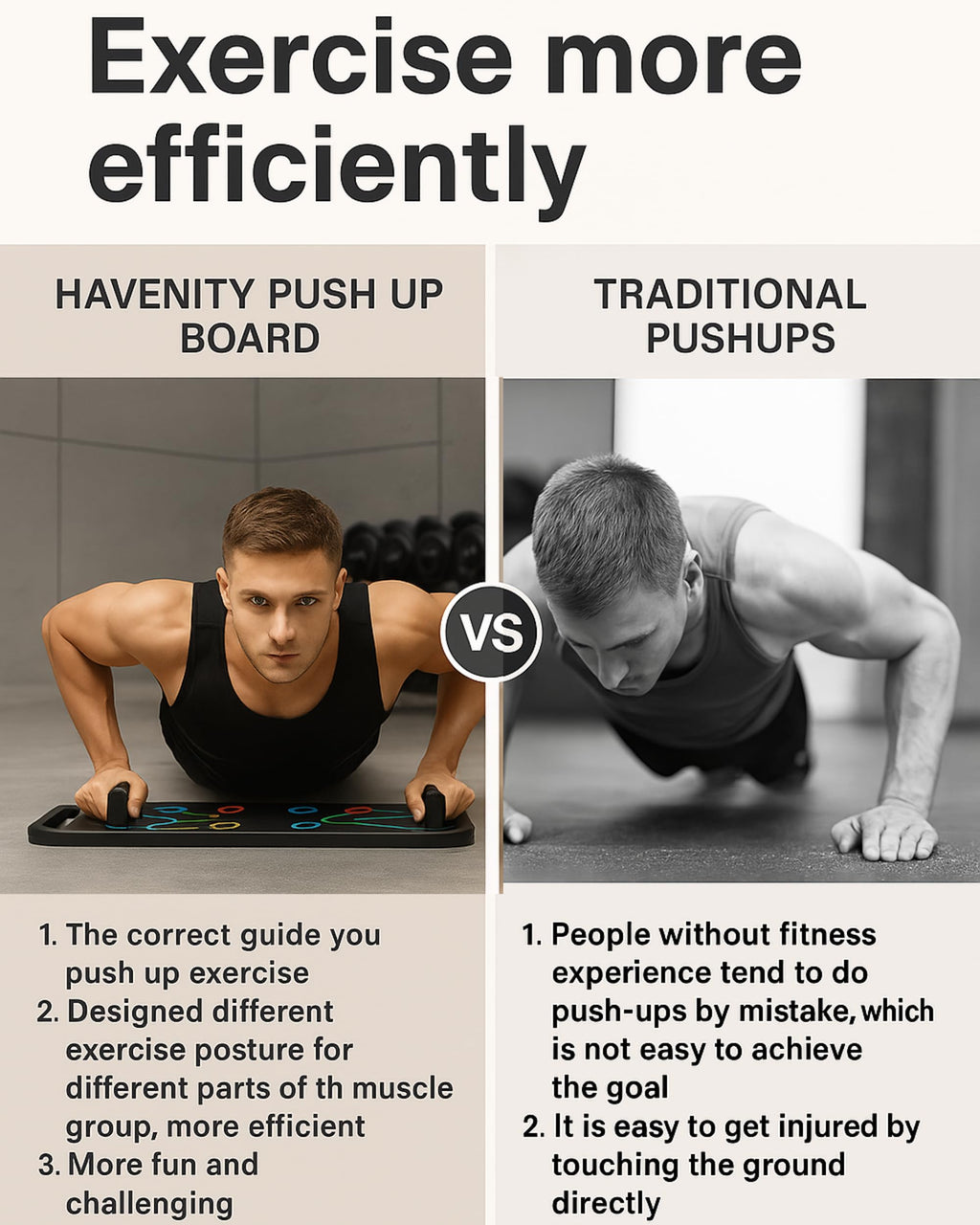 HAVENITY Push Up Board Fitness, Foldable 20 in 1 Push Up Bar at Home Gym, Multi-Functional Pushup Stands for Chest Muscle Exercise, Pushup Stands for Strength Training Portable Exercise Equipment for Men & Women